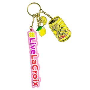 New! LaCroix Limoncello Enamel Keychain with Charms